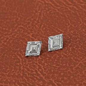 Detailed View Of Lozenge Cut Lab Grown Loose Diamond