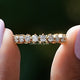 Round Cut Moissanite Wedding Band