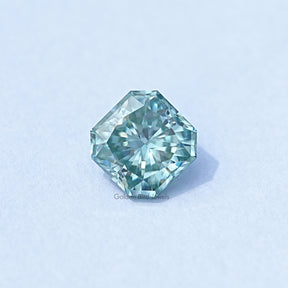 Green Square Radiant Cut Loose Moissanite