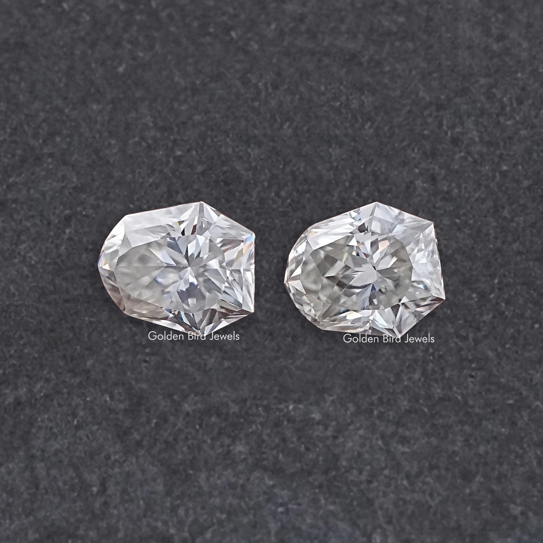 Shield Cut Moissanite Loose Matching Pair