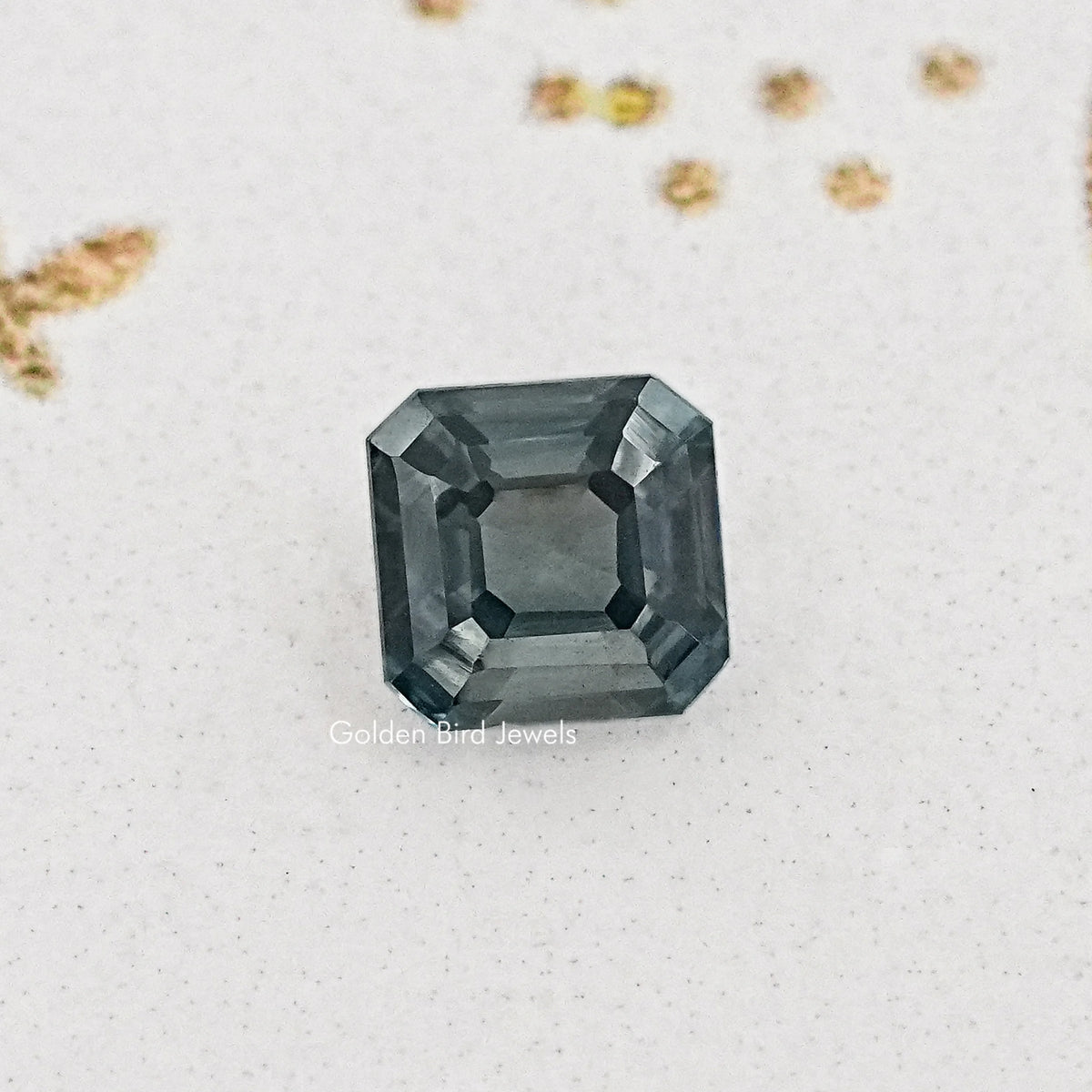 Gray Asscher Loose Moissanite Stone