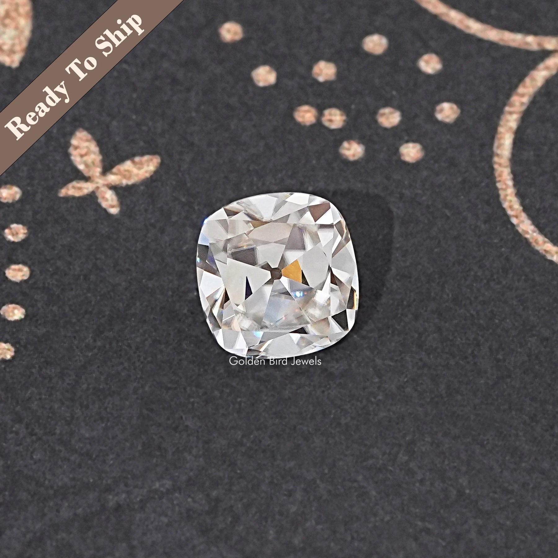 Near Colorless Old Mine Cushion Loose Moissanite Stone