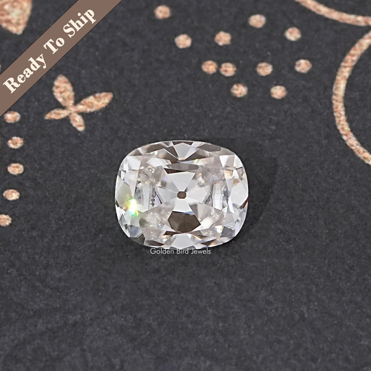 Near Colorless Old Cut Cushion Loose Moissanite