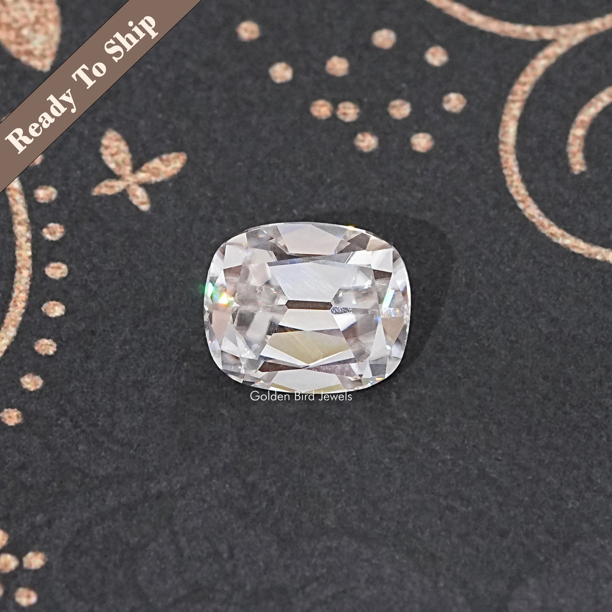 Near Colorless Old Cut Cushion Loose Stone