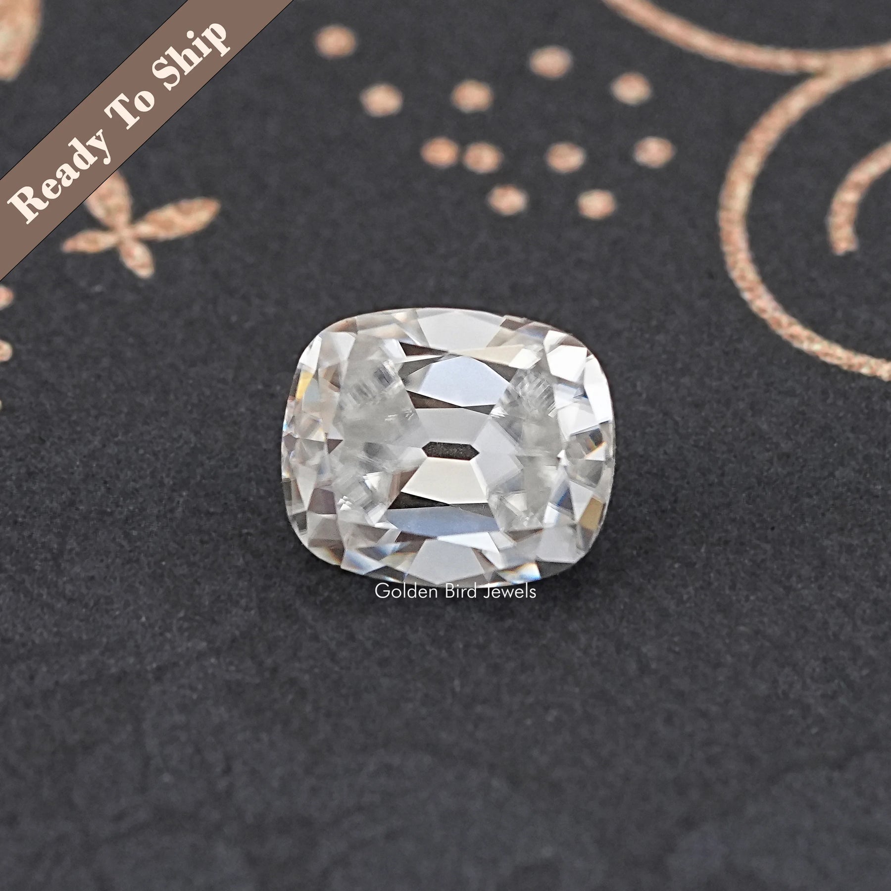Colorless Old Mine Cushion Loose Moissanite Stone