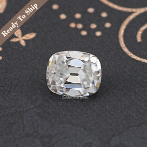 Colorless Old Mine Cushion Loose Moissanite Stone
