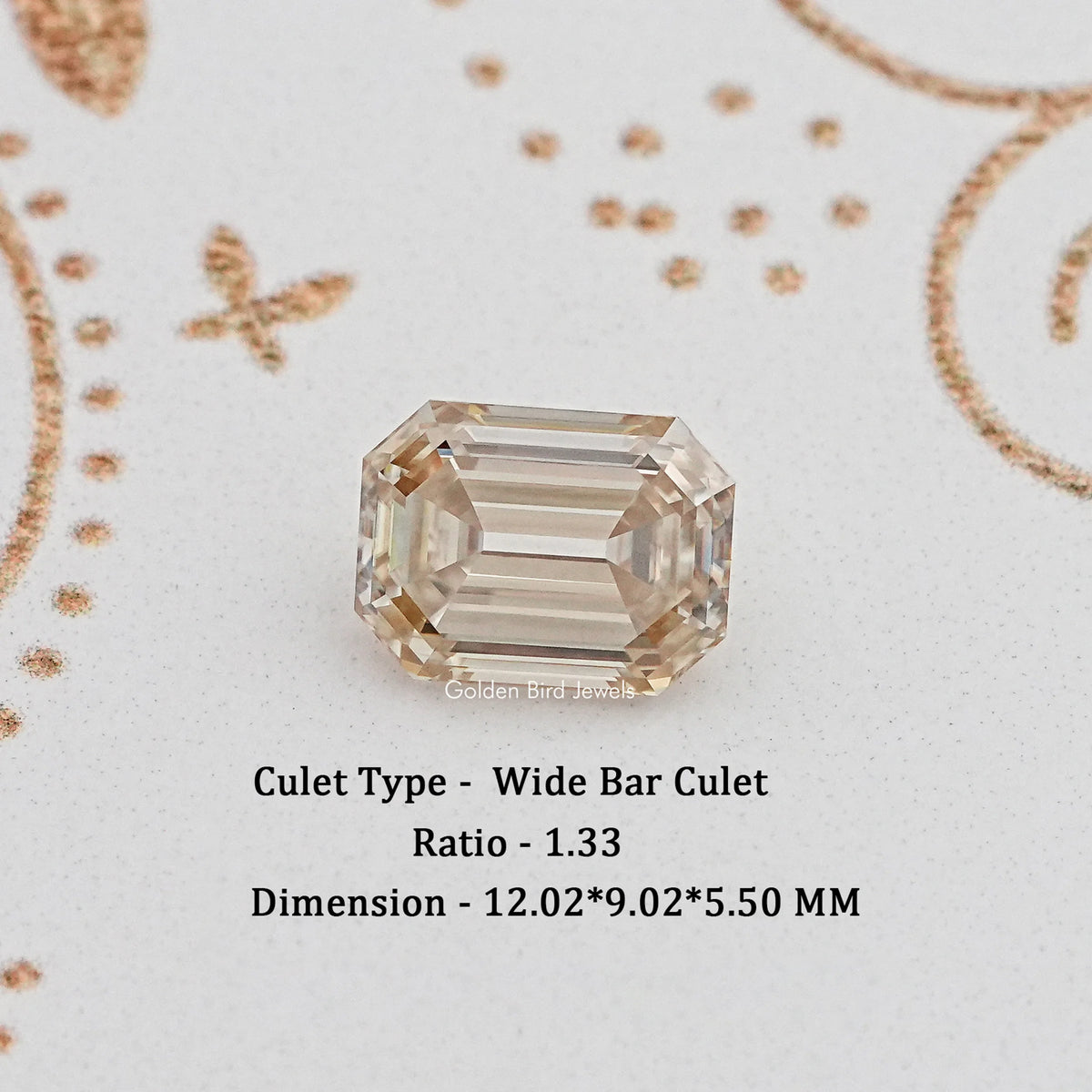 Old Mine Cut Emerald Loose Moissanite