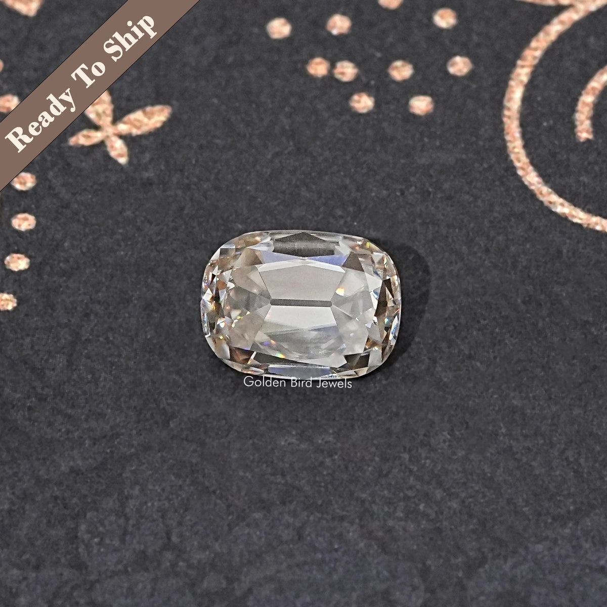Off White Old Cut Cushion Loose Moissanite
