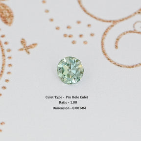 Cyan Blue Old European Round Loose Moissanite