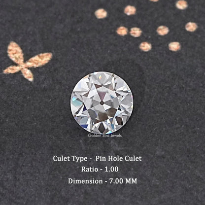 3,28 CT alter europäischer Schliff, runder, lockerer Moissanit