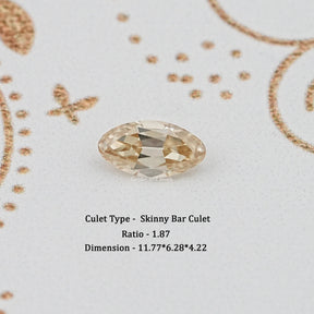 Yellow Old Mine Moval Loose Moissanite