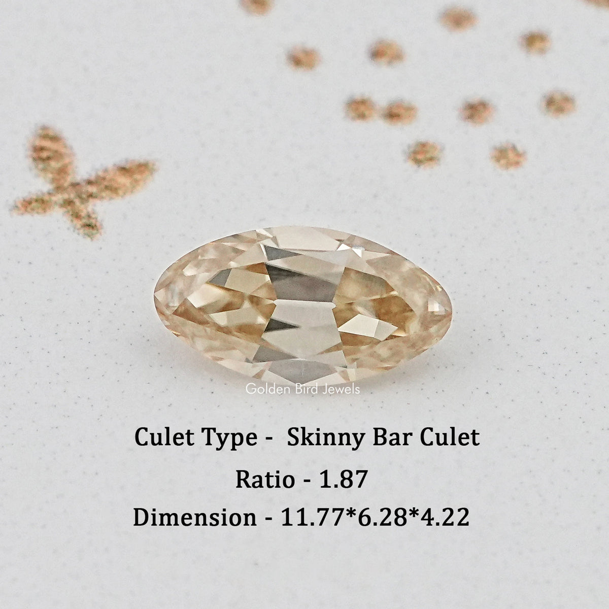 Yellow Old Mine Moval Loose Moissanite