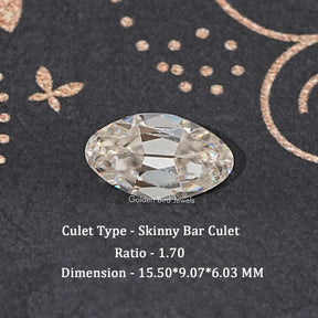 Off White Old Mine Moval Loose Moissanite