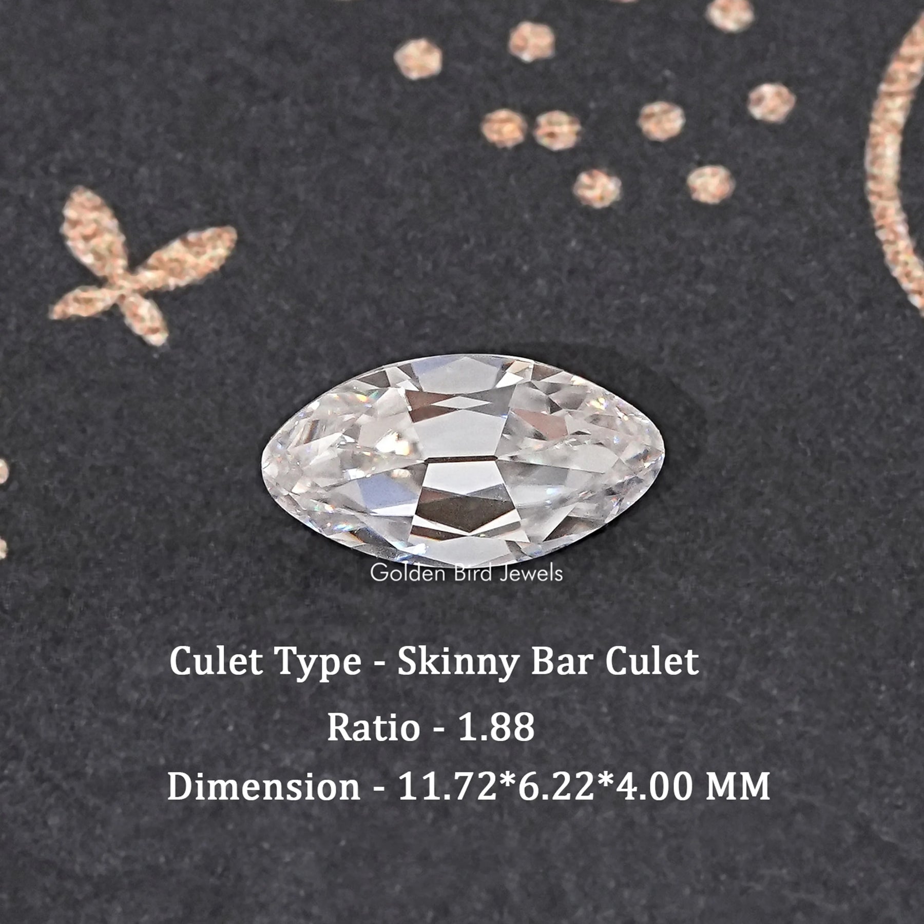 Old Mine Moval Cut Loose Moissanite Stone