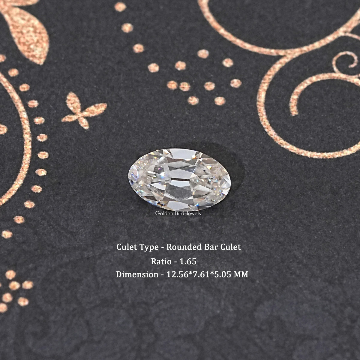 4,00 Karat Old Mine Oval Moissanit loser Stein 