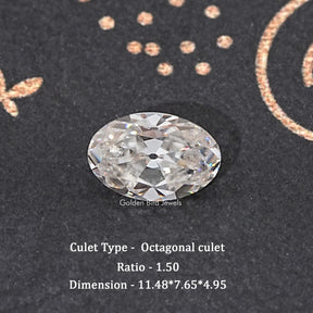 Off White Old Mine Oval Loose Stone