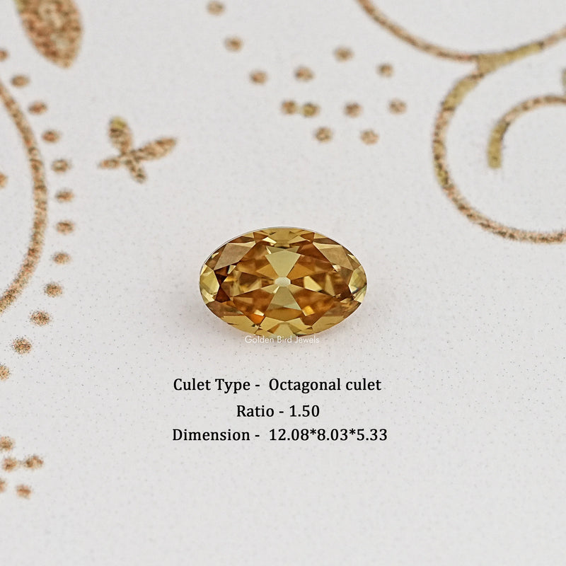 Champagne Old Mine Oval Loose Moissanite