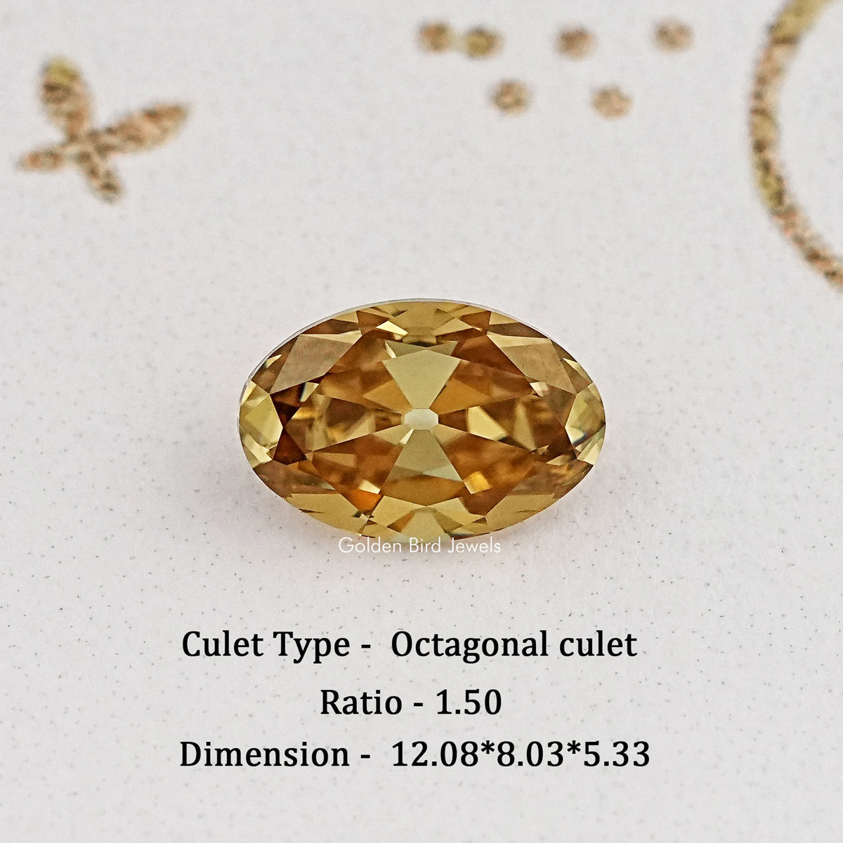 Champagne Old Mine Oval Loose Moissanite
