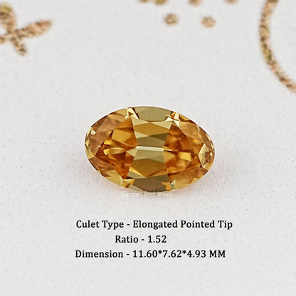 Champagne Old Mine Oval Cut Loose Moissanite