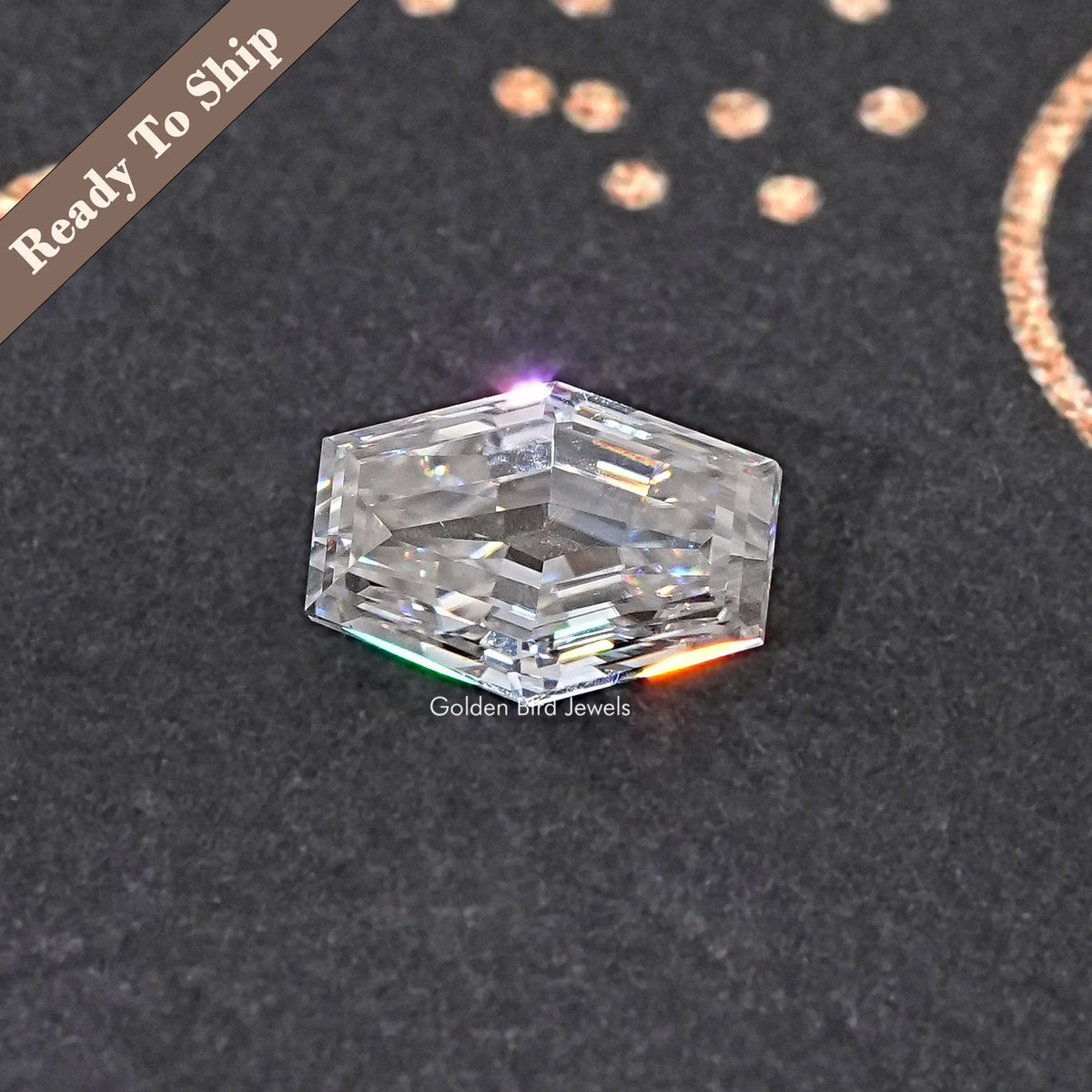 Colorless Old Mine Lozenge Cut Loose Moissanite