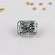 Front View Of Gray Radiant Moissanite Loose Stone