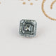 Front View Of Grey Asscher Cut loose Moissanite 