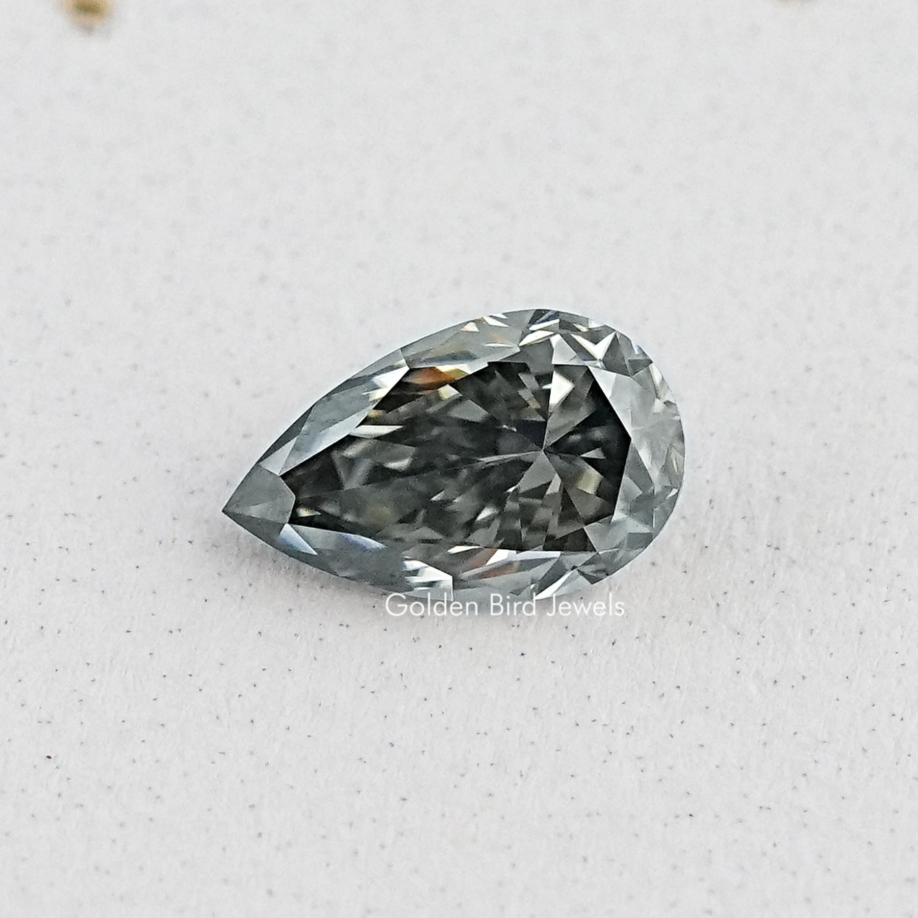 Front View Of Pear cut loose moissanite stone