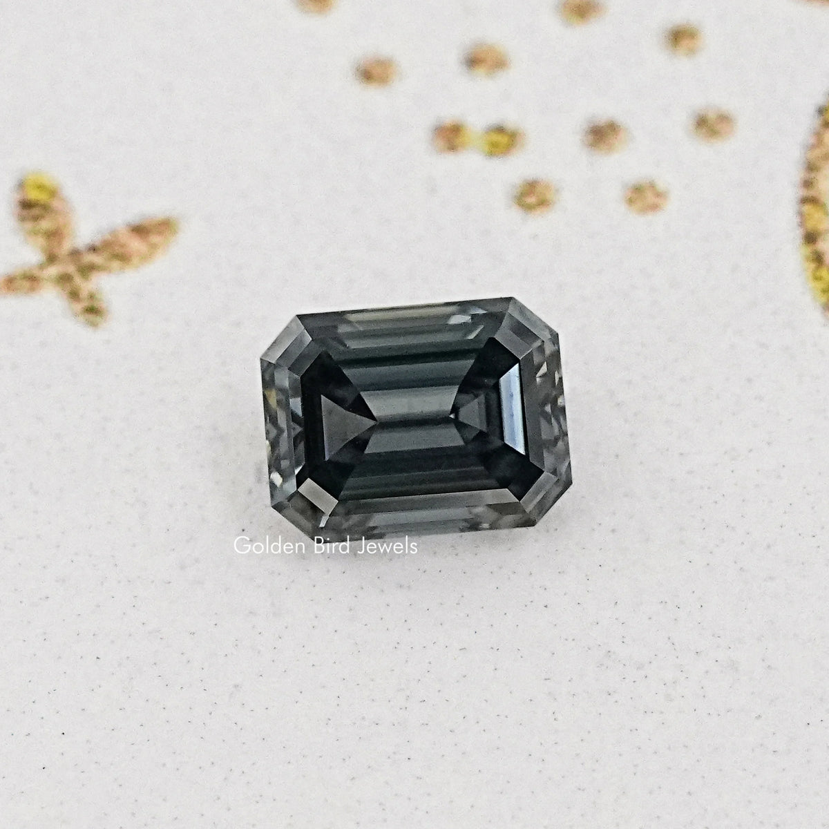 Gray Emerald Cut Loose Stone