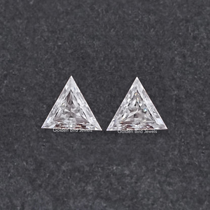 Triangle Cut Loose Moissanite Matching Pair