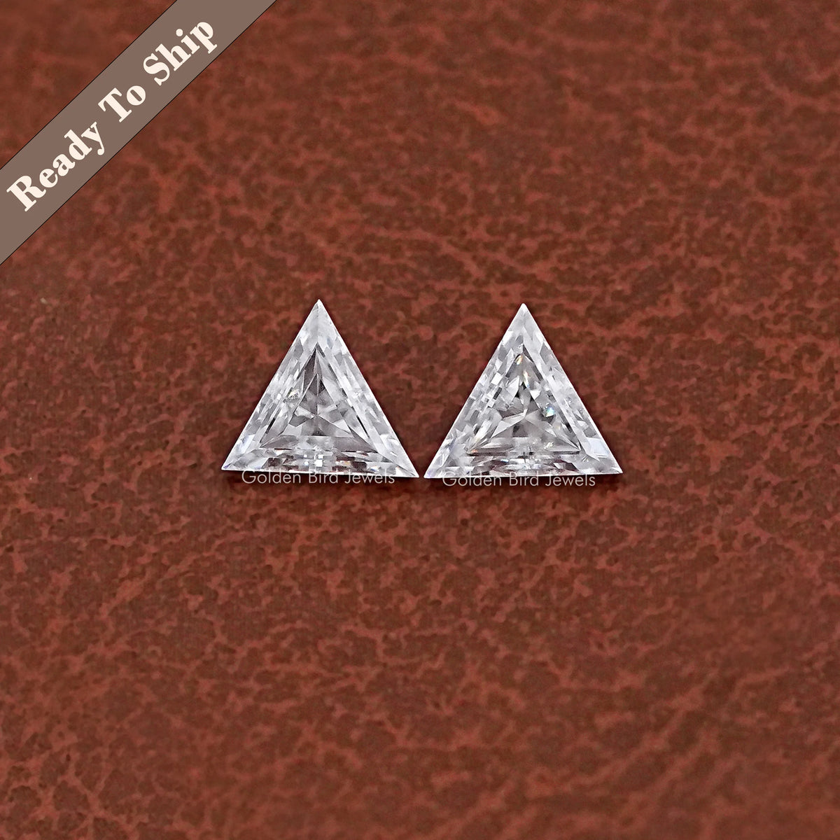 Triangle Cut Loose Moissanite Matching Pair