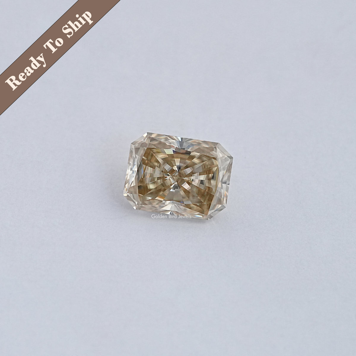 Brown Radiant Cut Loose Moissanite