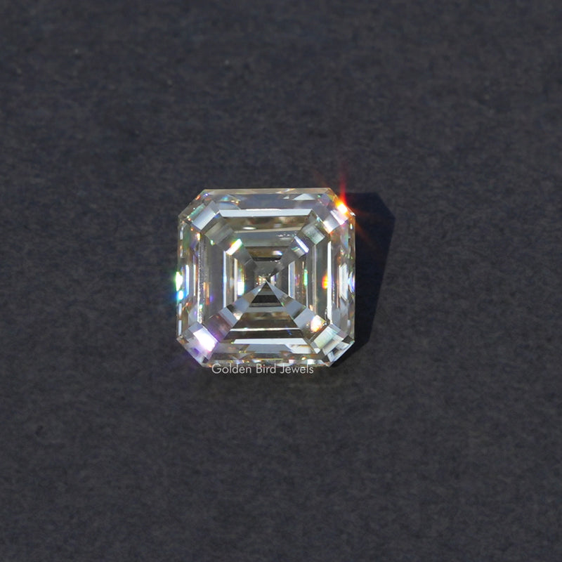 2.85 CT Off White Asscher Moissanite Loose Stone