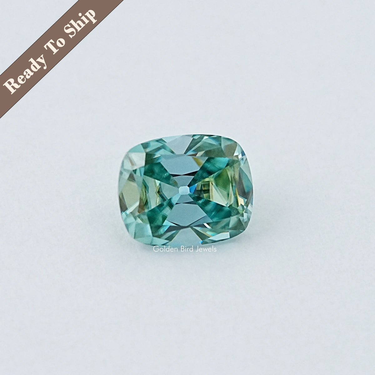 Blue Old Mine Cushion Loose Moissanite