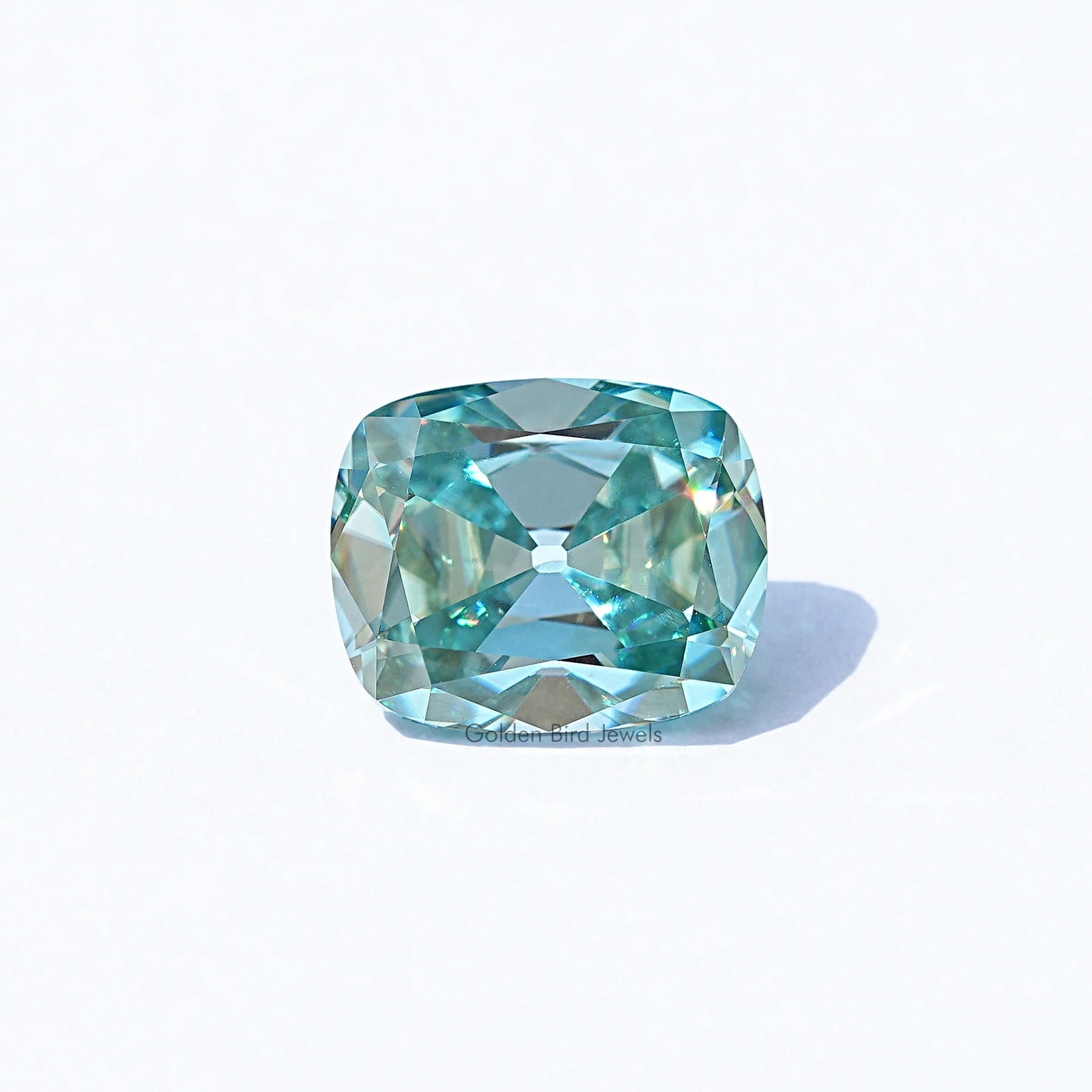 Blue Old Mine Cushion Loose Moissanite