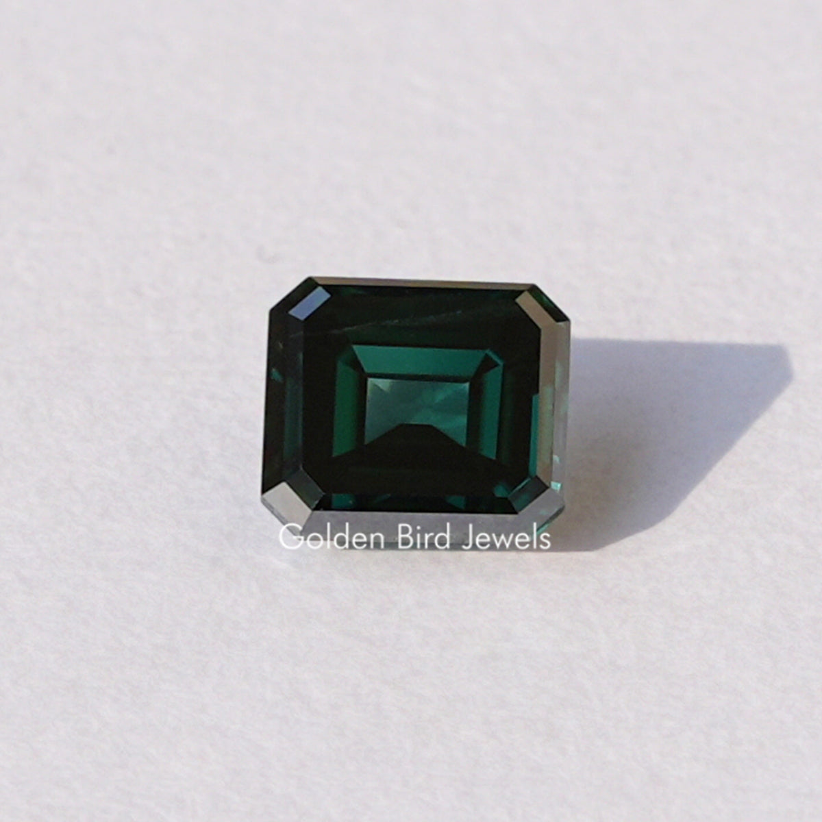 1 Karat Dunkelgrüner Old Mine Asscher Moissanit Loser Stein