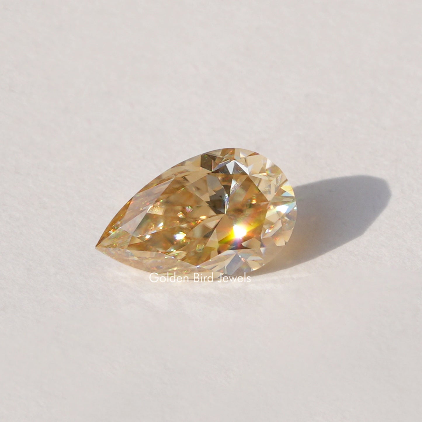 Champagne Pear Cut Moissanite Loose Stone