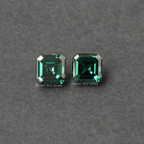 6,25 CTW Dunkelgrüner Asscher Moissanit Lose
