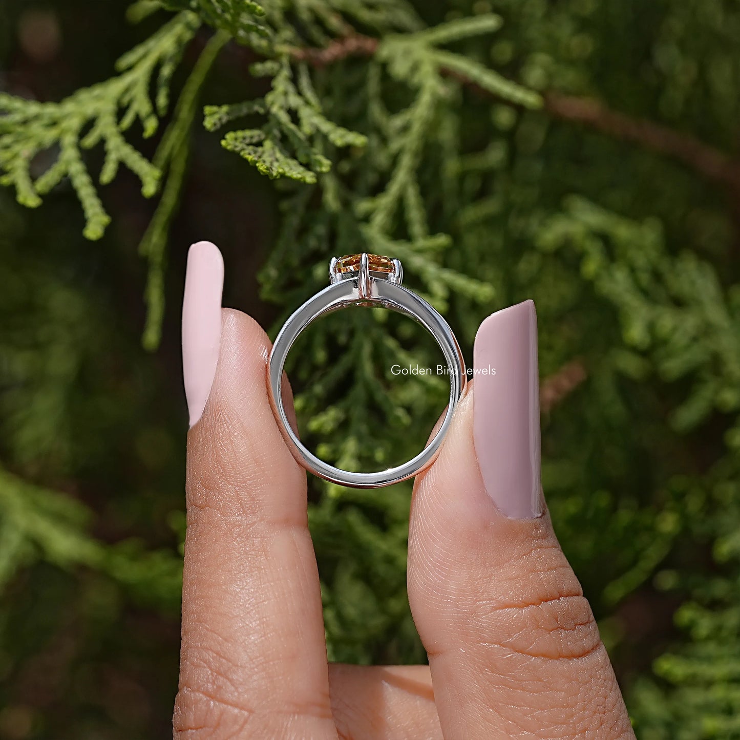 Dutch Marquise Moissanite Gemstone Spilt Shank Wedding Ring