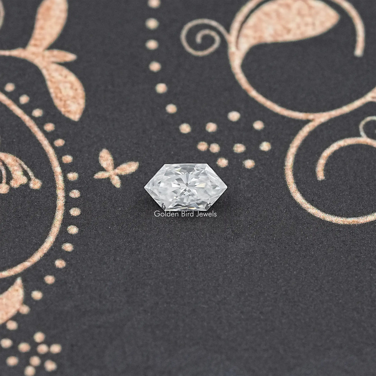 Marquise-cut moissanite loose stone, clear white faceted center gem