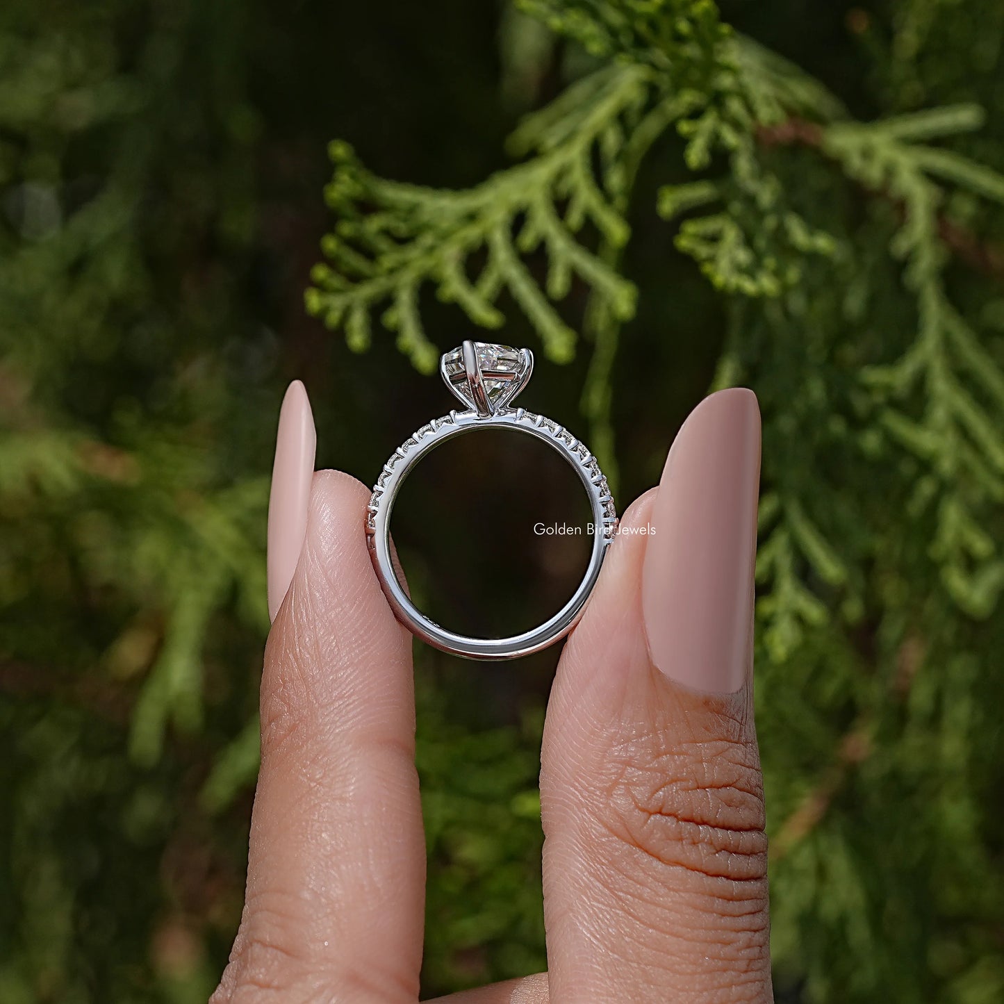 Dutch Marquise Moissanite Solitaire Engagement Ring
