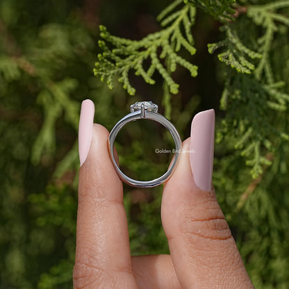 Marquise Moissanite Gemstone Split Shank Wedding Ring