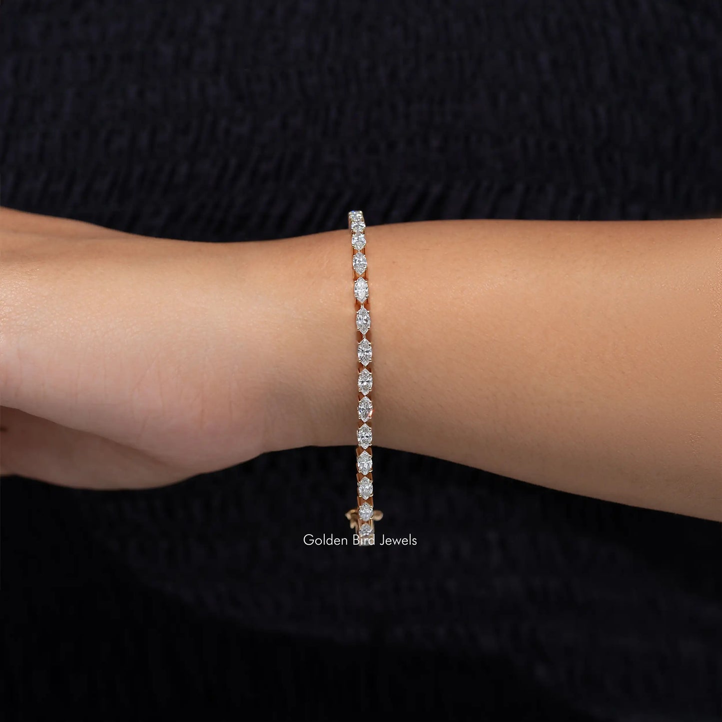Lab Grown Diamond Marquise Tennis Bracelet