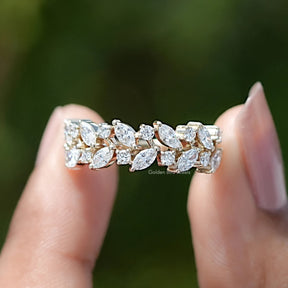 Marquise And Round Cut Lab Diamond Band