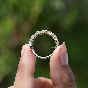 Marquise And Round Cut Lab Diamond Band
