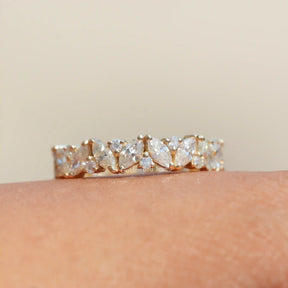 Marquise And Round Lab Diamond Full Eternity Band