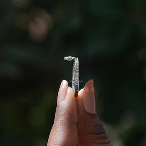 [White Gold Marquise Cut Eternity Band]-[Golden Bird Jewels]