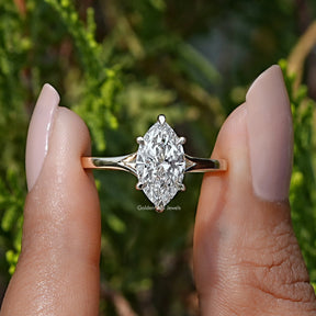 Marquise Cut Lab Grown Diamond Engagement Ring