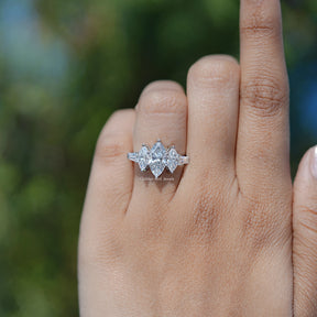 Marquise Lab Grown Diamond Five Stone Ring