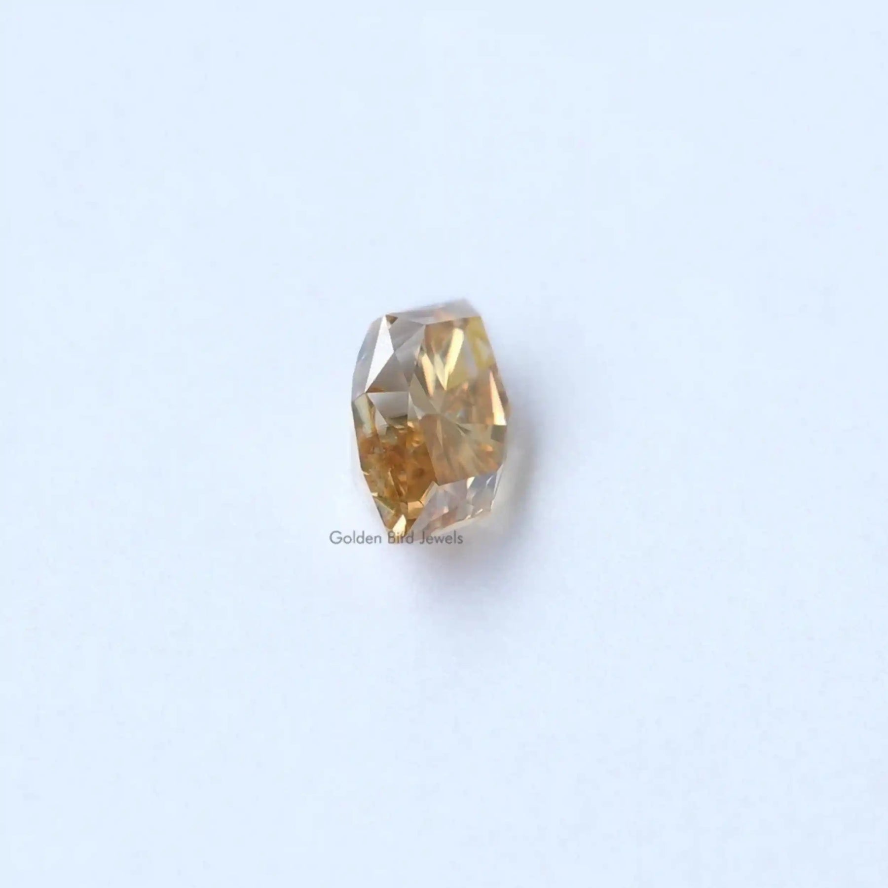 [Top view of dutch marquise cut loose moissanite made of champagne color]-[Golden Bird Jewels]