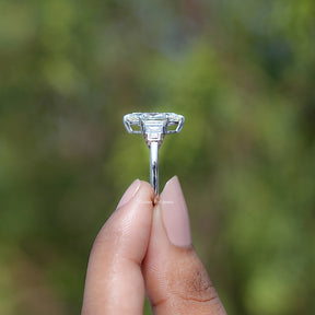 Marquise Cut Moissanite Accent Stone Ring